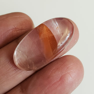 Natural Iron Quartz Cabochon. Size- approx. 28x14mm